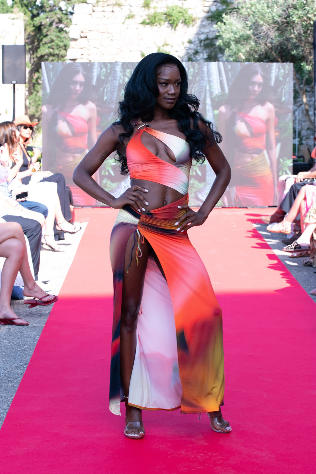 Ariel Dress - Miracle Print worn at Ibiza Swim Week