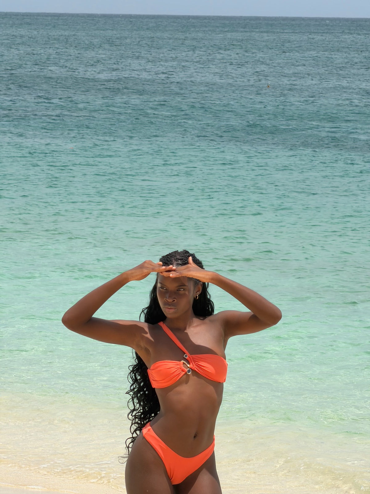 Nina Bikini Bottom - Orange worn by a Bora Adore customer