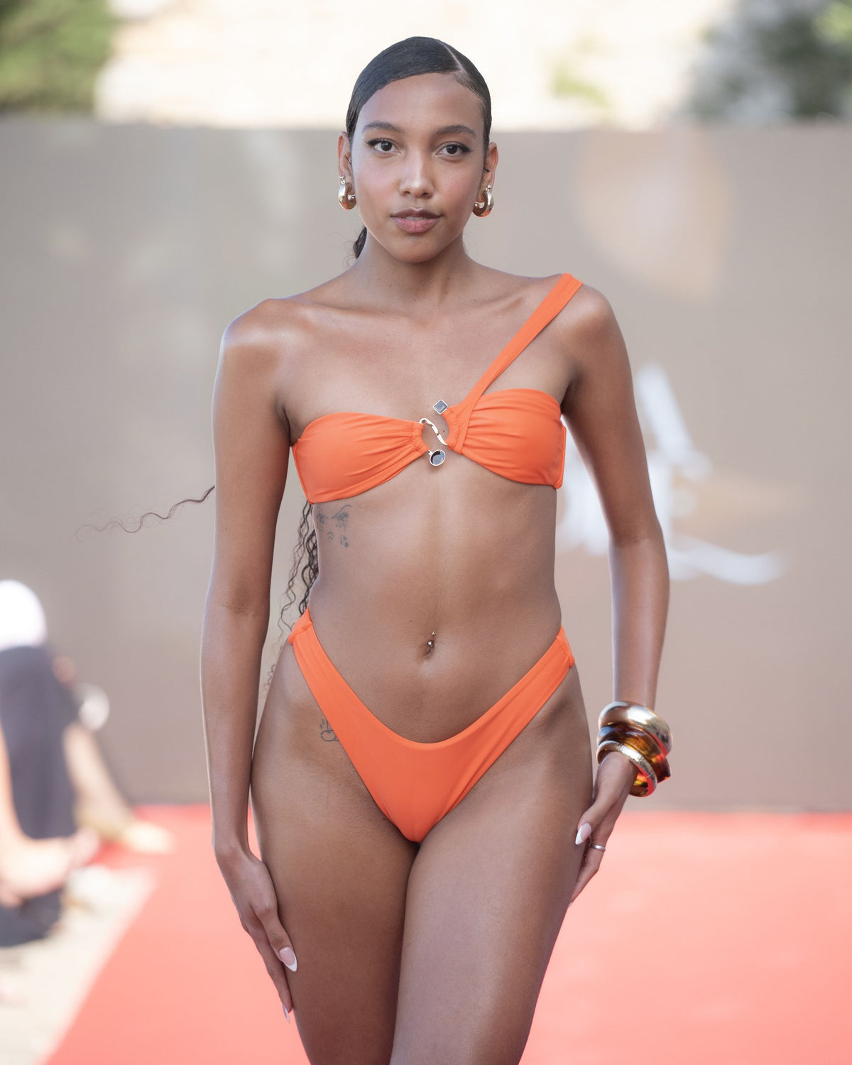 Nina Bikini Top - Orange worn at Ibiza Swim Week