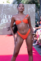 Nina Bikini Top - Orange worn at Ibiza Swim Week